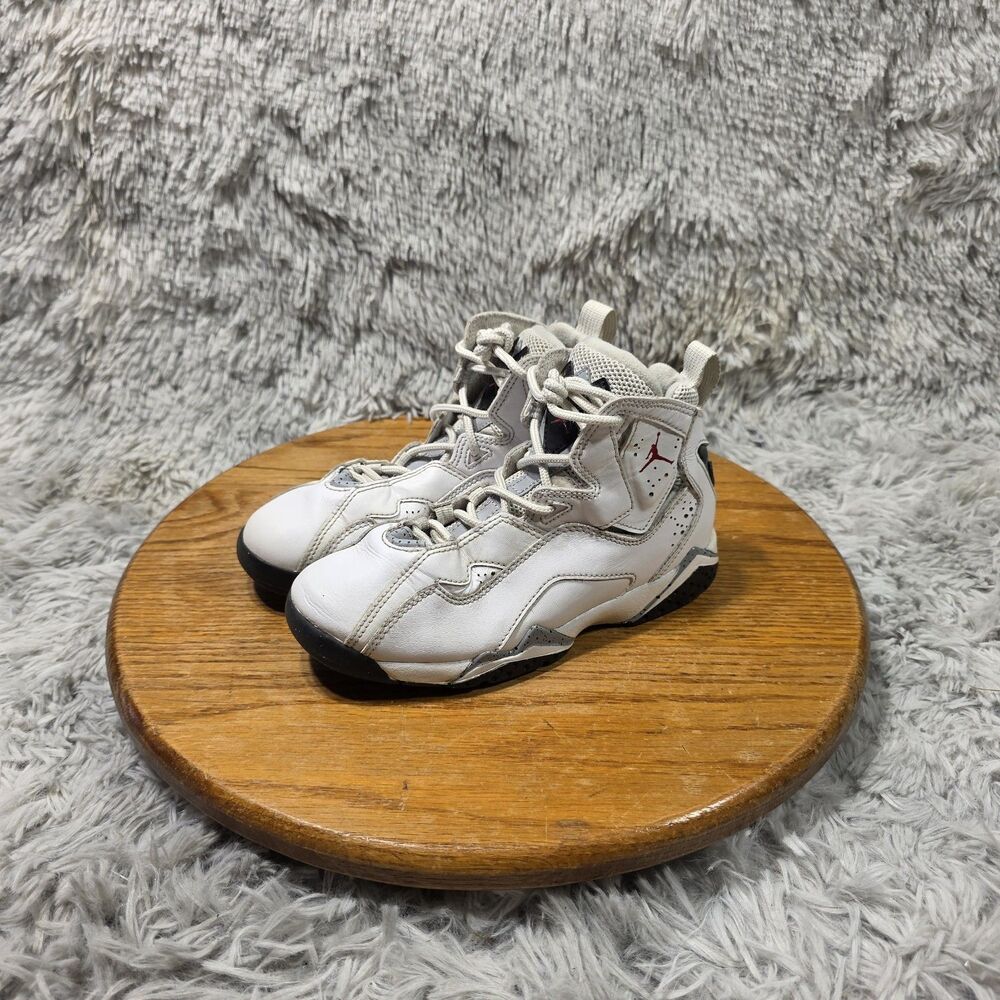 Nike Jordan 6 HighTop Sneakers Boys Kids Sz 13.5C White Leather Shoes 343796-121